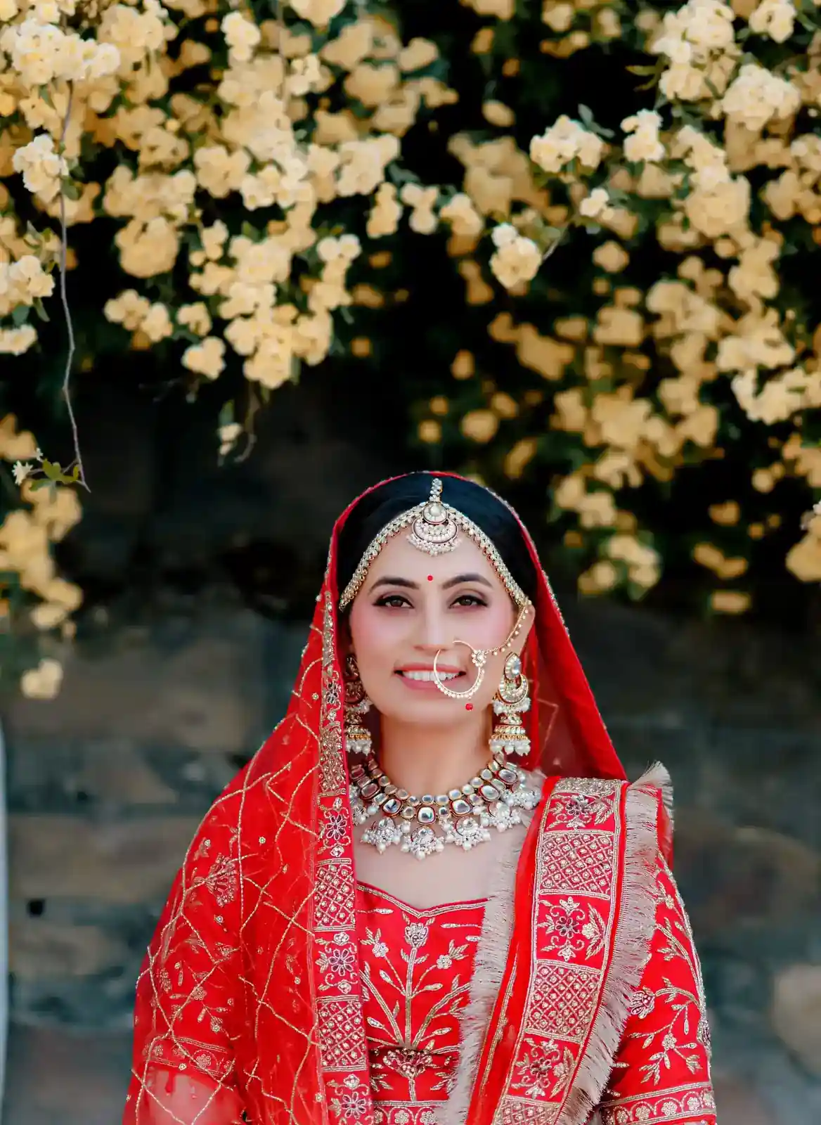 Bride captured in a candid bridal portrait during her wedding day